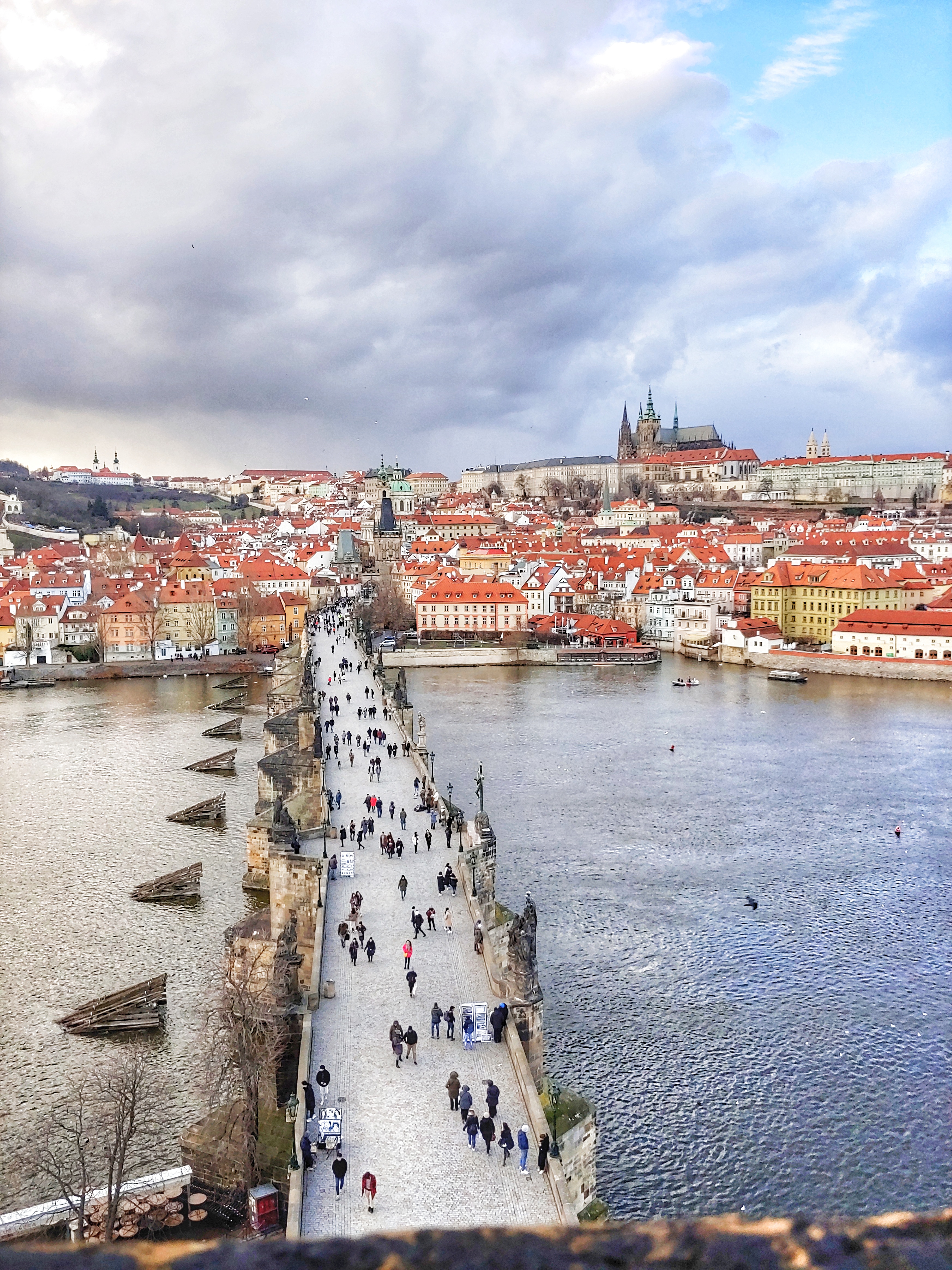View across the Bridge and out to the Castle and Cathedral.